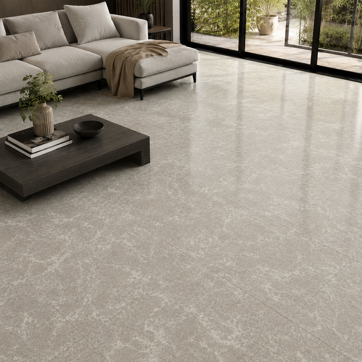 Piso Santa Julia Galaxy Gris Calidad Comercial 33.6 × 33.6 cm - Imagen 2