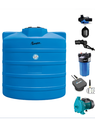 Cisterna Rotoplas 10,000 L Equipada