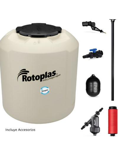 Tinaco Plus Rotoplas Beige 1,100 L Equipado