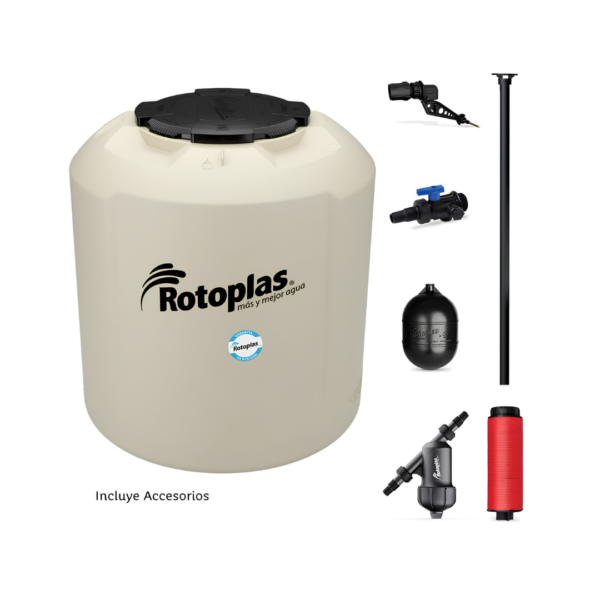 Tinaco Plus Rotoplas Beige 1,100 L Equipado