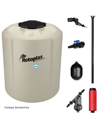 Tinaco Plus Rotoplas Beige 2,500 L Equipado