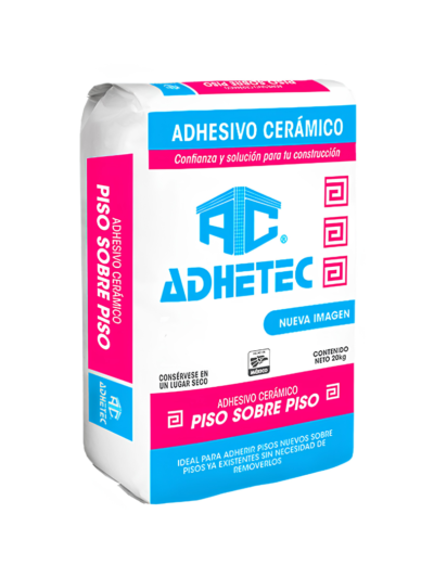 Bulto De Pegazulejo Blanco 20 Kg Adhetec Piso Sobre Piso