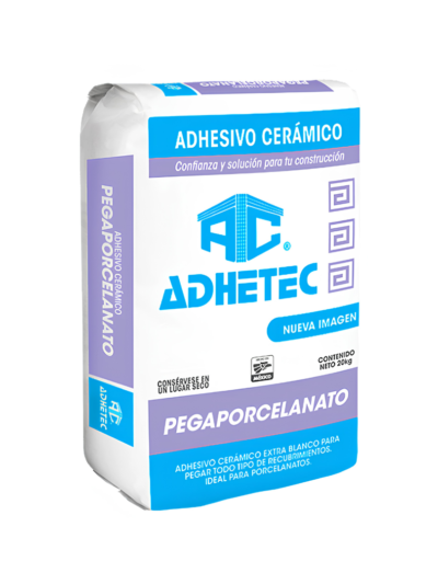 Bulto De Pegazulejo Bco. 20 Kg Adhetec Plus P/Porcelanato