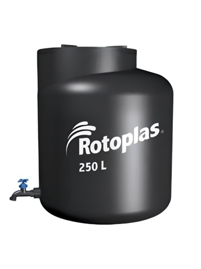 Tamboplas Rotoplas 250 L Negro con Llave Nariz Plástica 1/2"