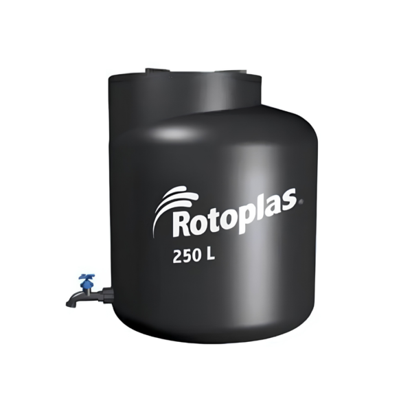 Tamboplas Rotoplas 250 L Negro con Llave Nariz Plástica 1/2"