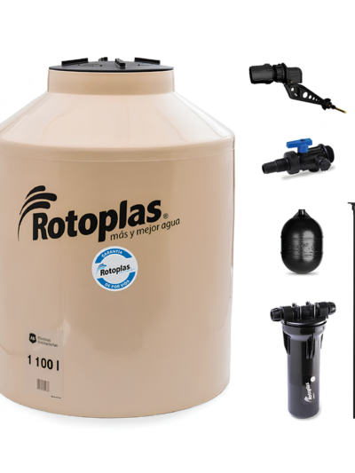 Tinaco Rotoplas Tricapa 1,100 L Equipado