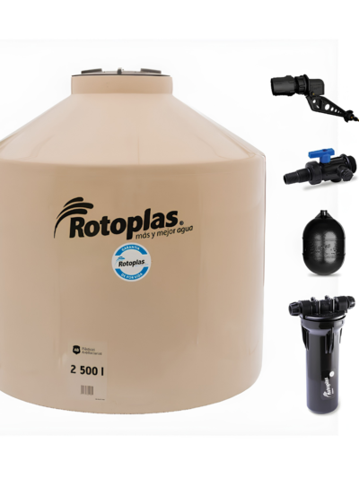 Tinaco Rotoplas Tricapa 2,500 L Equipado