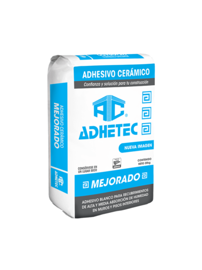 Bulto De Pegazulejo Blanco 20 Kg Adhetec Mejorado