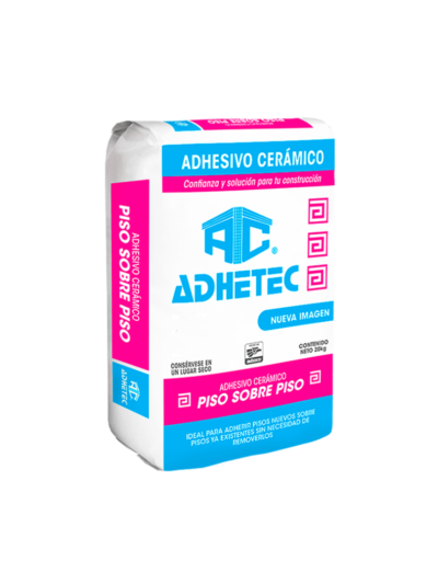 Bulto De Pegazulejo Blanco 20 Kg Adhetec Piso Sobre Piso