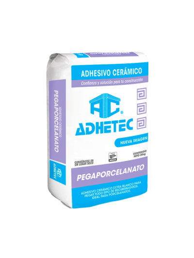 Bulto De Pegazulejo Bco. 20 Kg Adhetec Plus P/Porcelanato