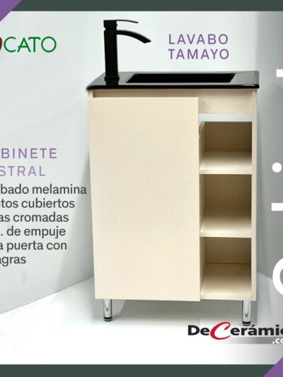 Gabinete Cato Mistral con Lavabo Sobre Cubierta Tamayo Blanco