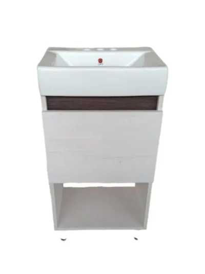 Gabinete Cato Rubí Nórdico con Lavabo Sobre Cubierta Marce Blanco