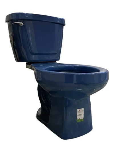 Juego Cato Jazmín Corto Azul Colonial — Taza, Tanque, Lavabo y Pedestal