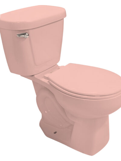 Juego Cato Jazmín Corto Rosa — Taza, Tanque, Lavabo y Pedestal