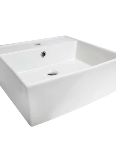 Lavabo Sobre Cubierta Cato Cuadrato Blanco
