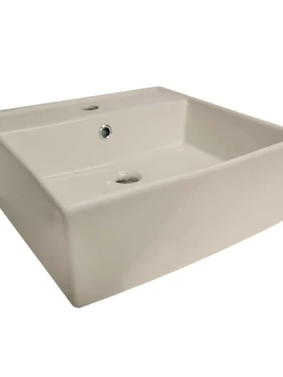 Lavabo Sobre Cubierta Cato Cuadrato Marfil
