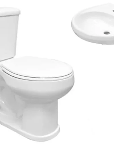 Paquete Cato Tulipán Marfil — Taza, Tanque, Lavabo y Pedestal