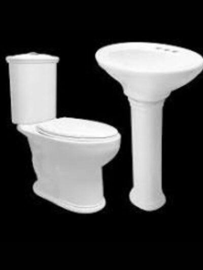 Sanitario Cato Fiore Blanco — Taza, Tanque, Lavabo y Pedestal