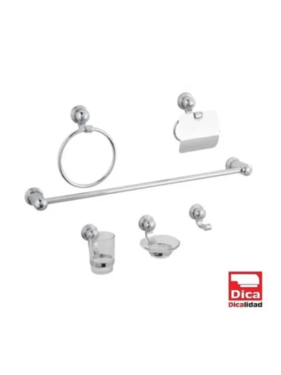 Juego De Accesorios Cromo Dica