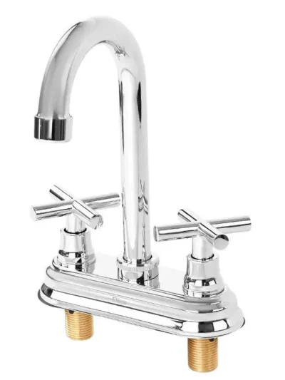 Mezcladora 4" Para Lavabo Tipo Bar C/Cubierta Y Manerales Dica