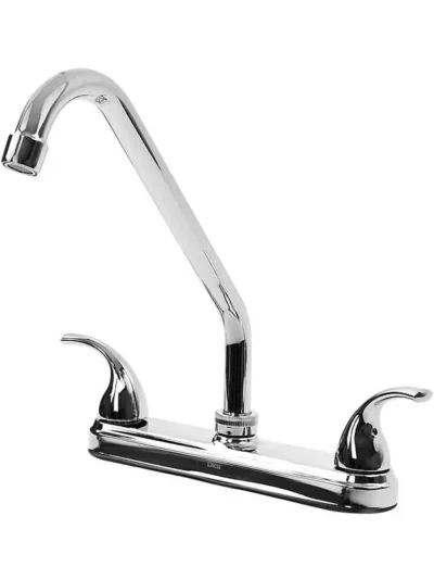 Mezcladora De 8" Para Fregadero Incluye Cubierta Y Manerales De Palanca Dica