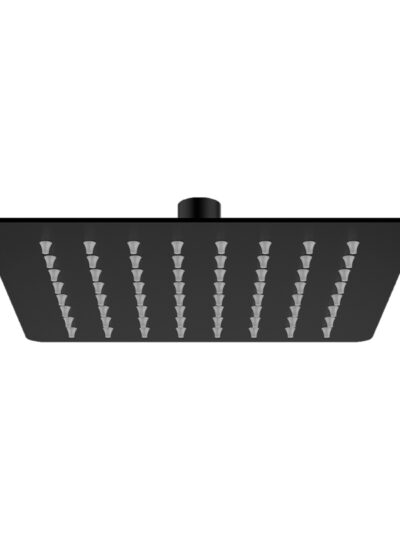 Regadera De Plato Cuadrado Negro 8" Dica